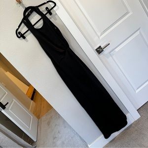 For love and lemons satin effect slit dress